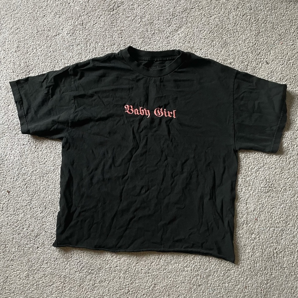 Black Embroidered Brandy Melville Tee